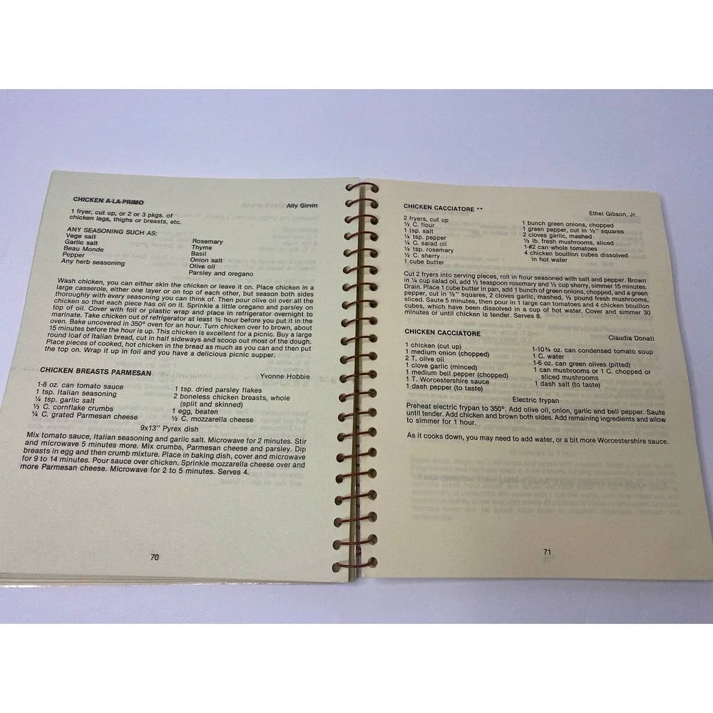 Nuggets Of Gold From‎ Omega Nu Oroville California 1985 Spiral Cook Book Recipes